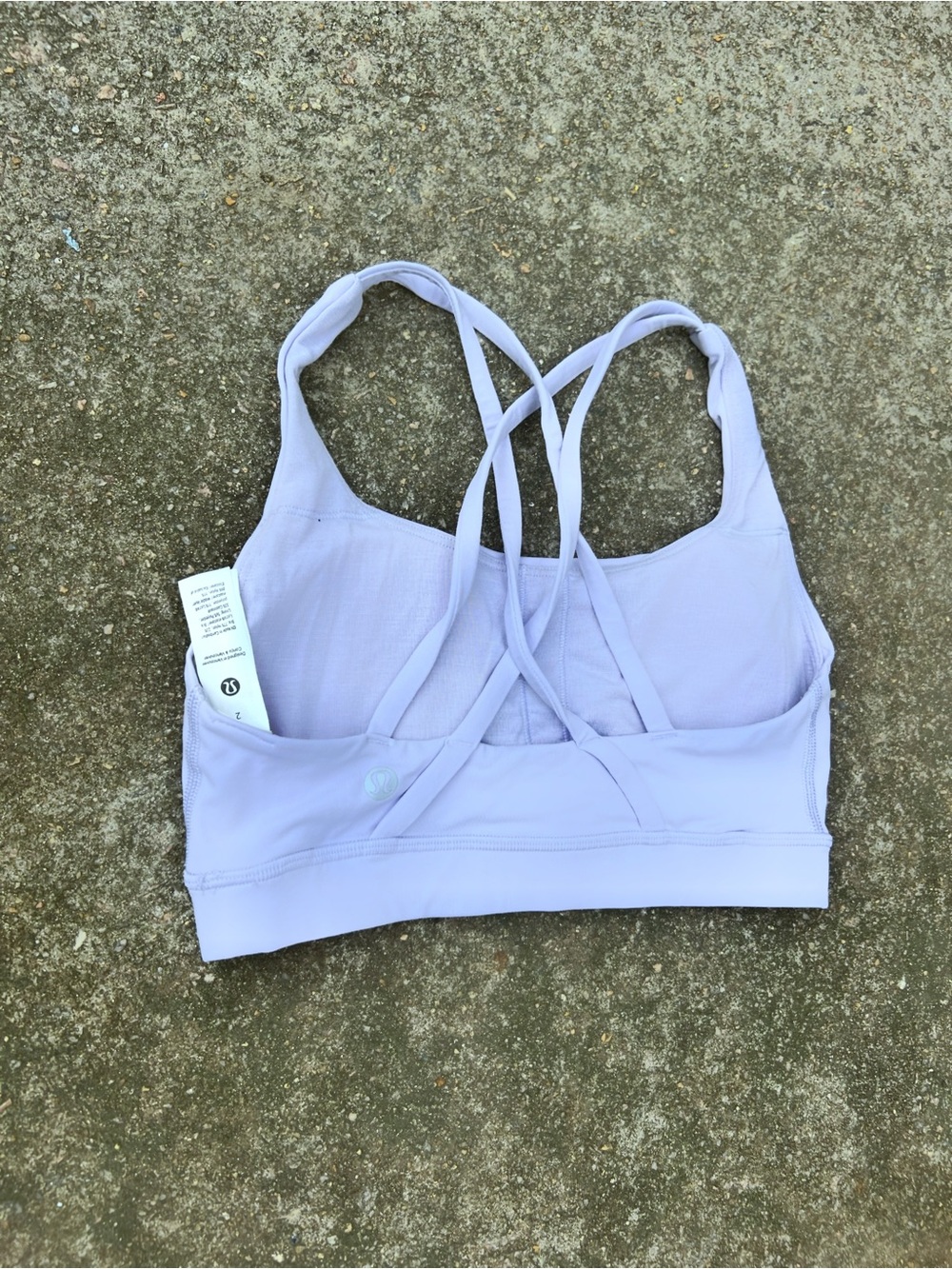 Lululemon Energy Bra Lilac Smoke Light Purple Sports Bra Size 2 - Picture 4 of 4